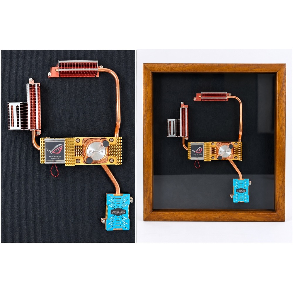 ASUS ROG Republic Striker ll Extreme Fusion Block Heatsink ShadowBox Tech Art
